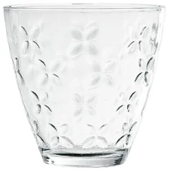Gifi Verre transparent motif relief fleur x12| Vaisselle Et Accessoires De Table