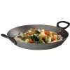 Cuisson<Gifi Wok fonte emaillé 2 poignées