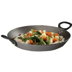 Cuisson<Gifi Wok fonte emaillé 2 poignées