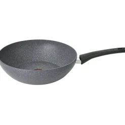 Cuisson<Gifi Wok Tefal aluminium effet pierre Ø28cm