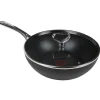 Cuisson<Gifi Wok Tefal Reserve Collection tous feux couvercle verre