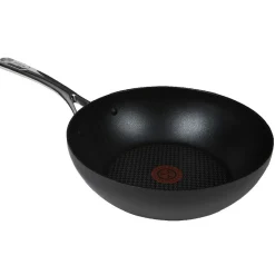 Cuisson<Gifi Wok Tefal Reserve Collection tous feux couvercle verre