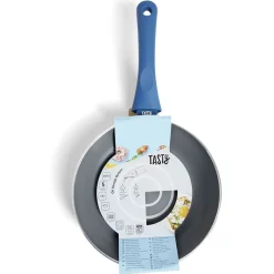 Cuisson<Gifi Wok tous feux Ø28cm aluminium gris et bleu