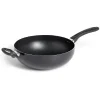 Cuisson<Gifi Wok tous feux sauf induction aluminium noir Ø28cm