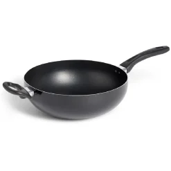 Cuisson<Gifi Wok tous feux sauf induction aluminium noir Ø28cm