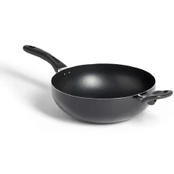 Cuisson<Gifi Wok tous feux sauf induction aluminium noir Ø28cm